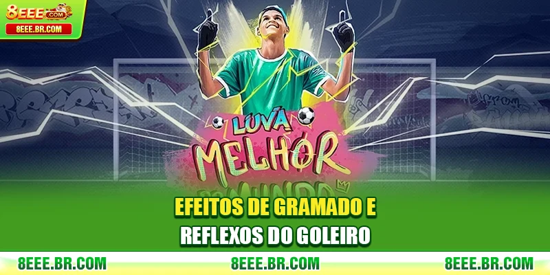 Luva Melhor Do Mundo - Experiência Premium De Luvas De Goleiro 4 Efeitos de gramado e reflexos do goleiro